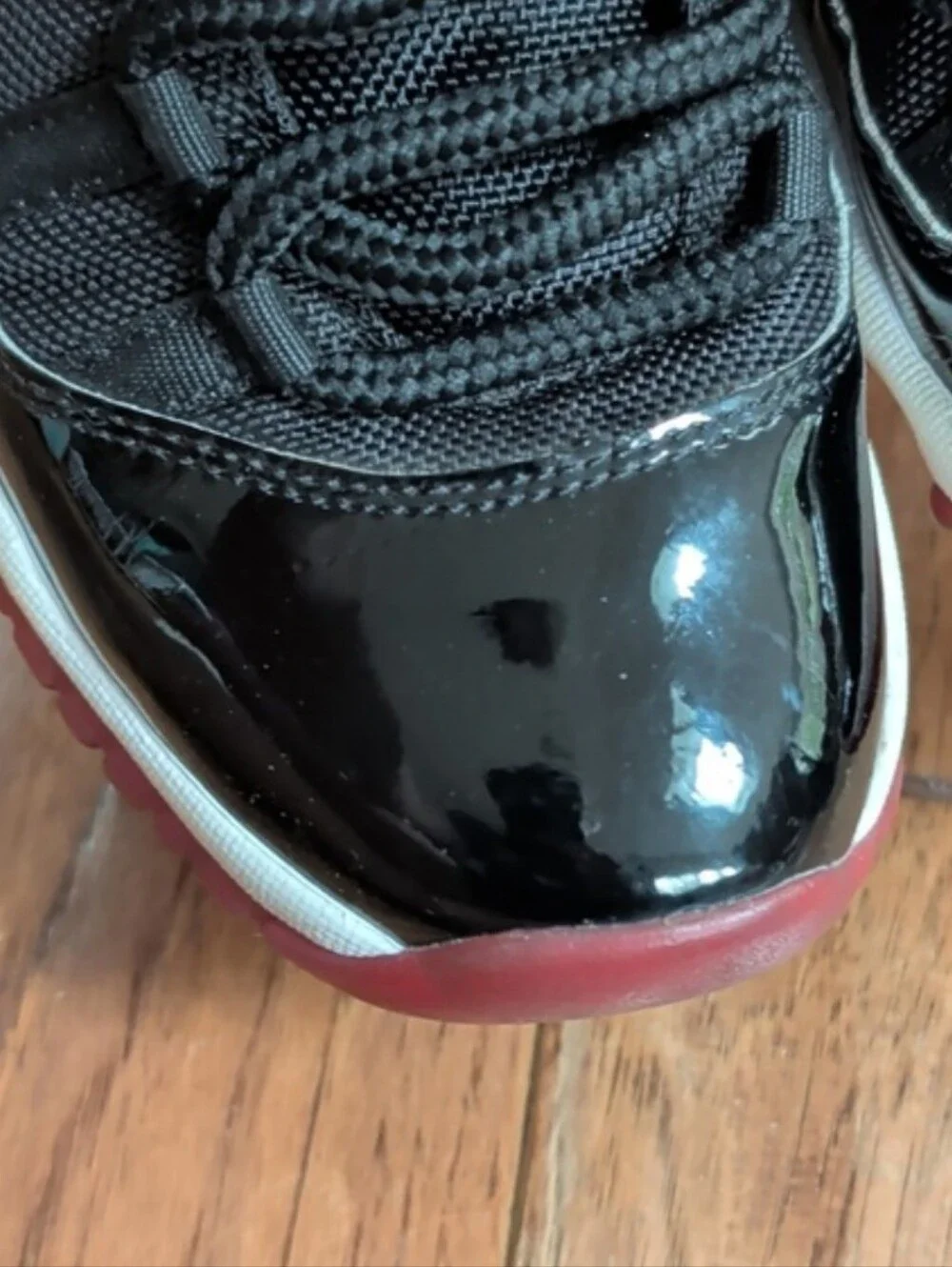Nike Air Jordan 11 Retro Bred High Basketball Sneakers- Black/Red/White